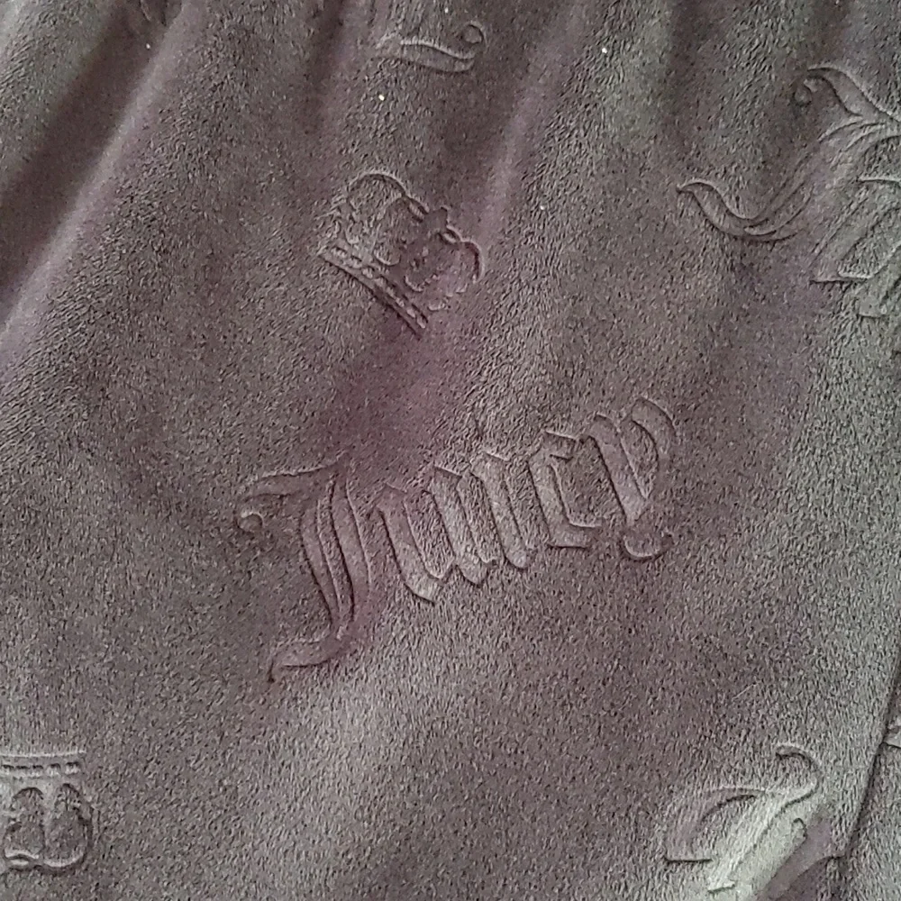 Juicy Couture Black Logo Fleece Sleep Shorts Size L
